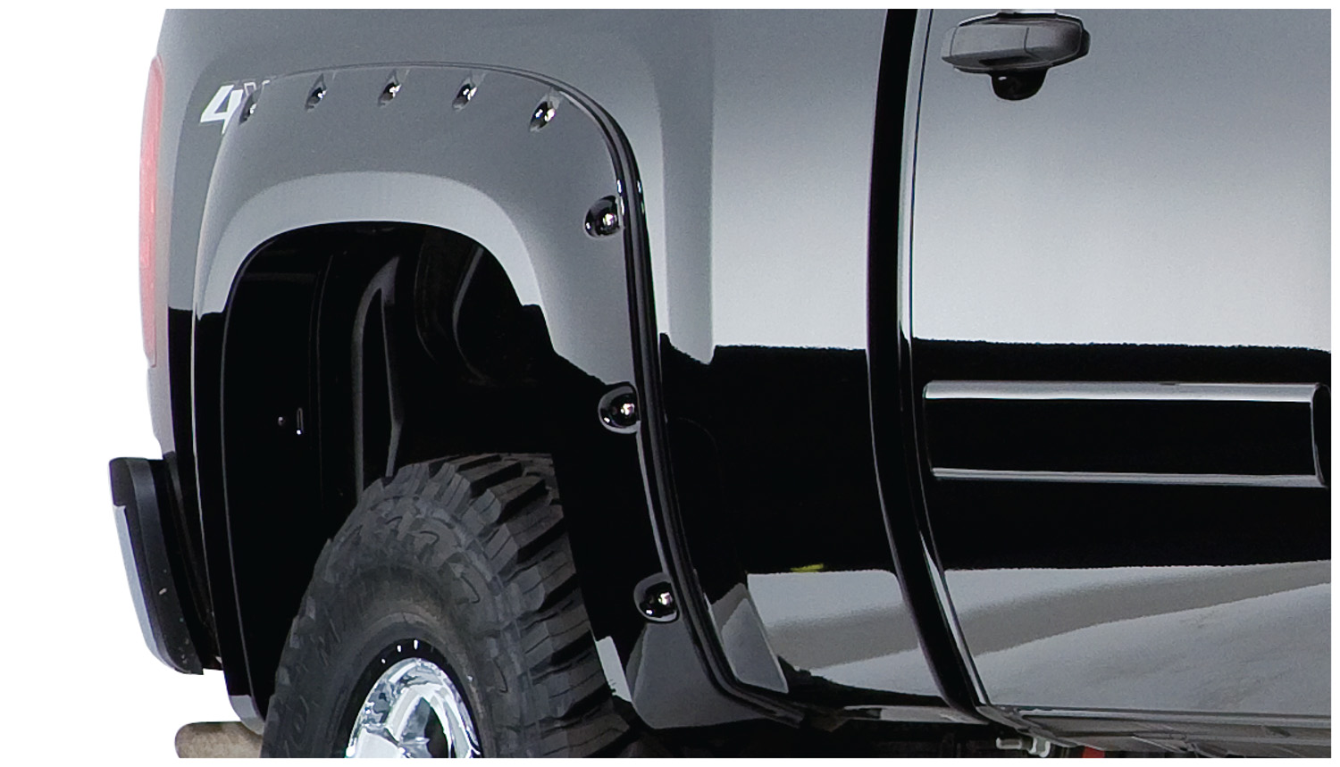 Bushwacker 20074-02 Black Cutout Style Smooth Finish Rear Fender Flares for 1997-2003 Ford F-150; 2004 F-150 Heritage